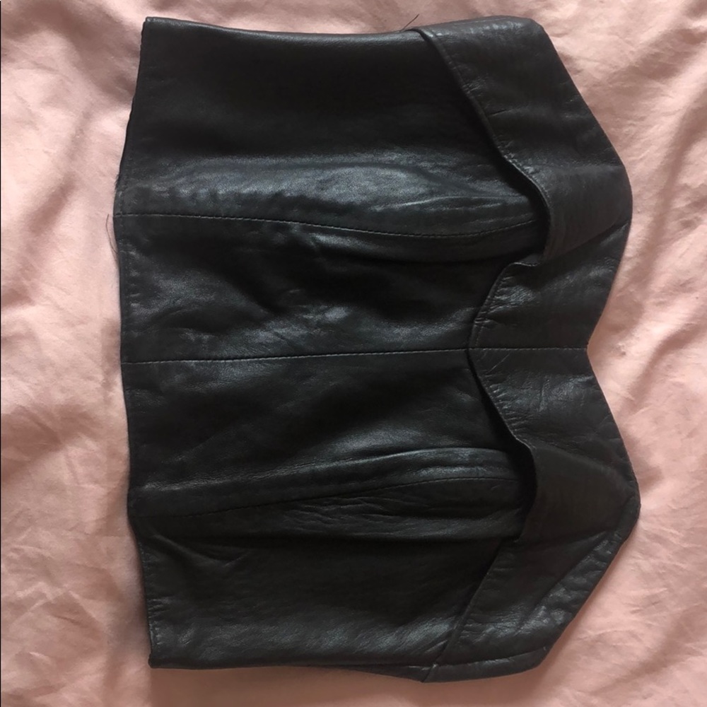 Black Leather Corset